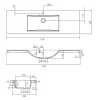 Pesuallas Grip Claudia 120 1200x390mm valumarmori valkoinen