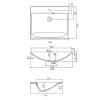 Pesuallas Grip Jojo 60 600x505mm valumarmori valkoinen