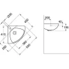Pesuallas Gustavsberg GBG 7327 98 kulma-asennukseen 195x550x450 mm valkoinen