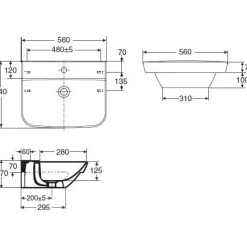 Pesuallas IDO Seven D 11113 560x440x170 mm valkoinen