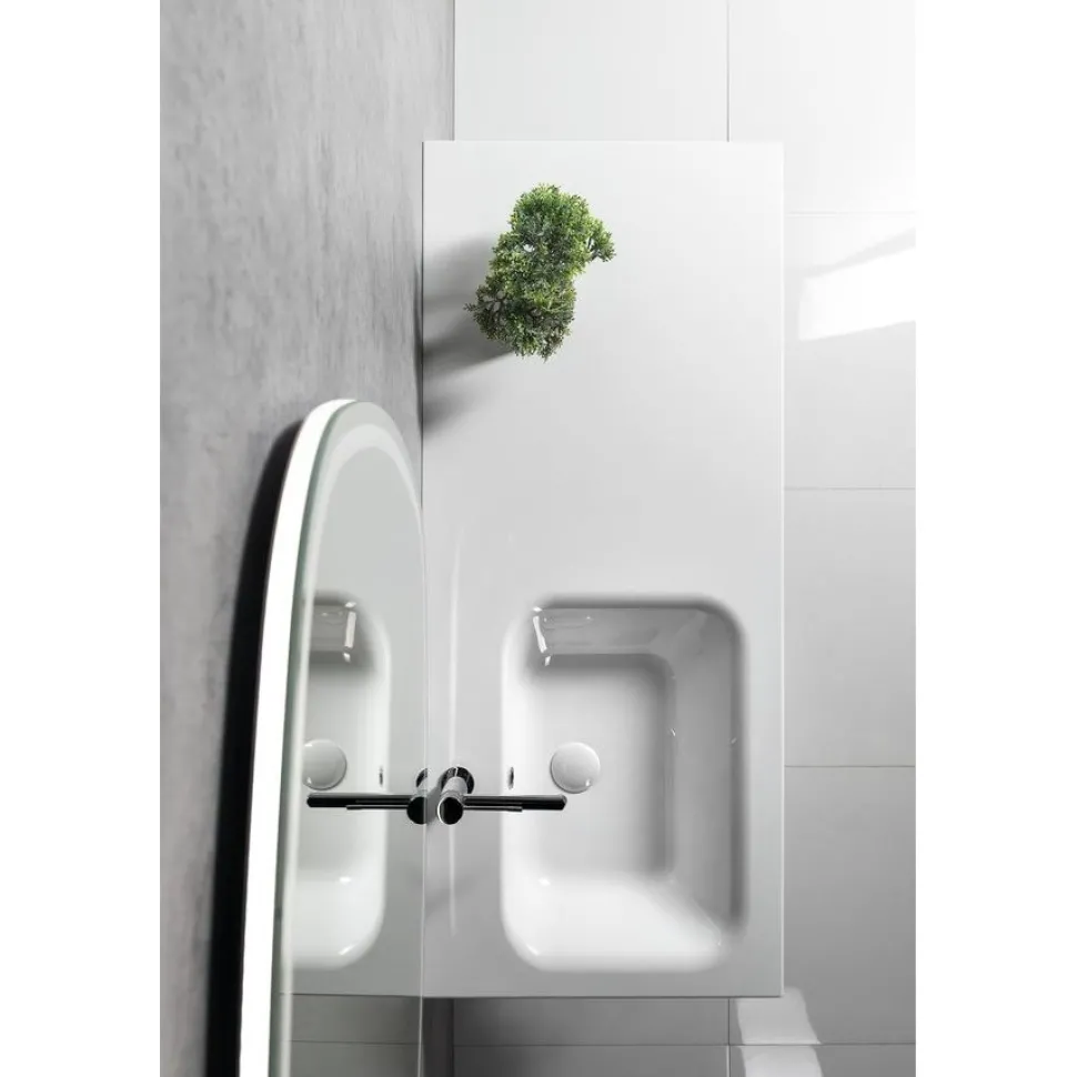 Pesuallas Interia Areca, 141x51,5 cm, vasen, valkoinen