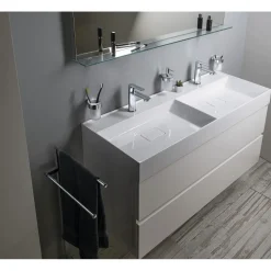 Pesuallas Interia Godiva 1190 x 440 mm kaksialtainen kivi valkoinen
