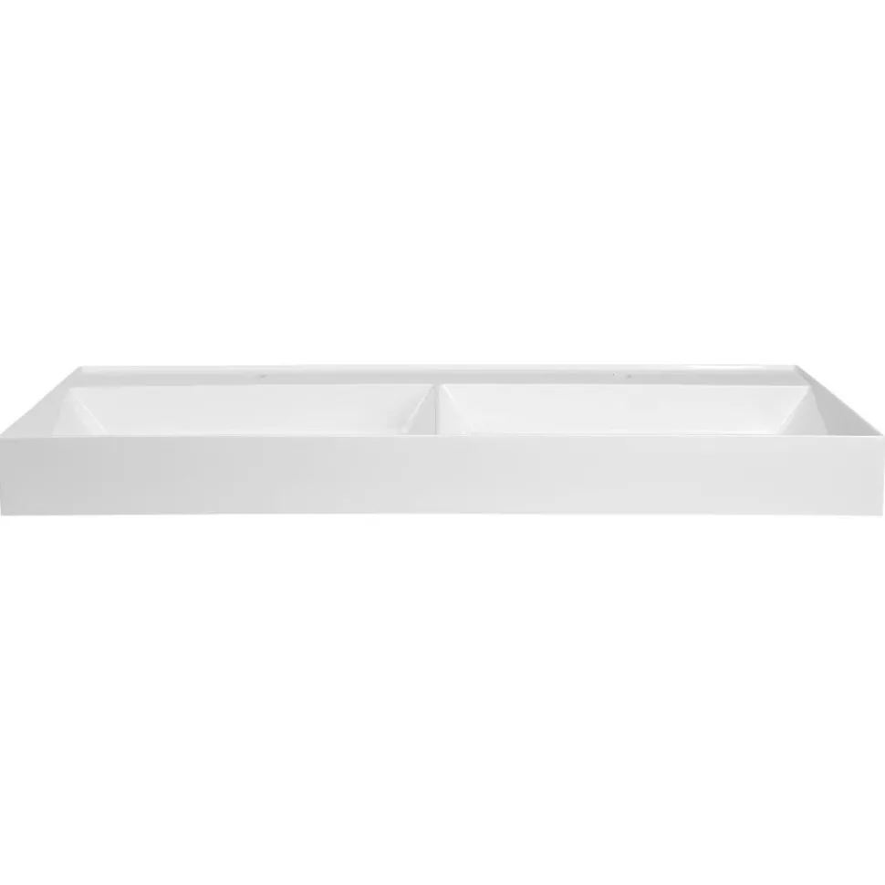 Pesuallas Interia Godiva 1190 x 440 mm kaksialtainen kivi valkoinen