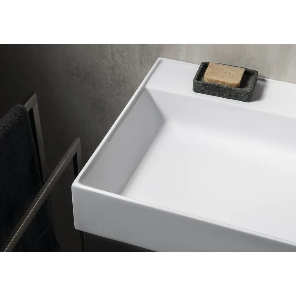 Pesuallas Interia Godiva 1190 x 440 mm kaksialtainen kivi valkoinen
