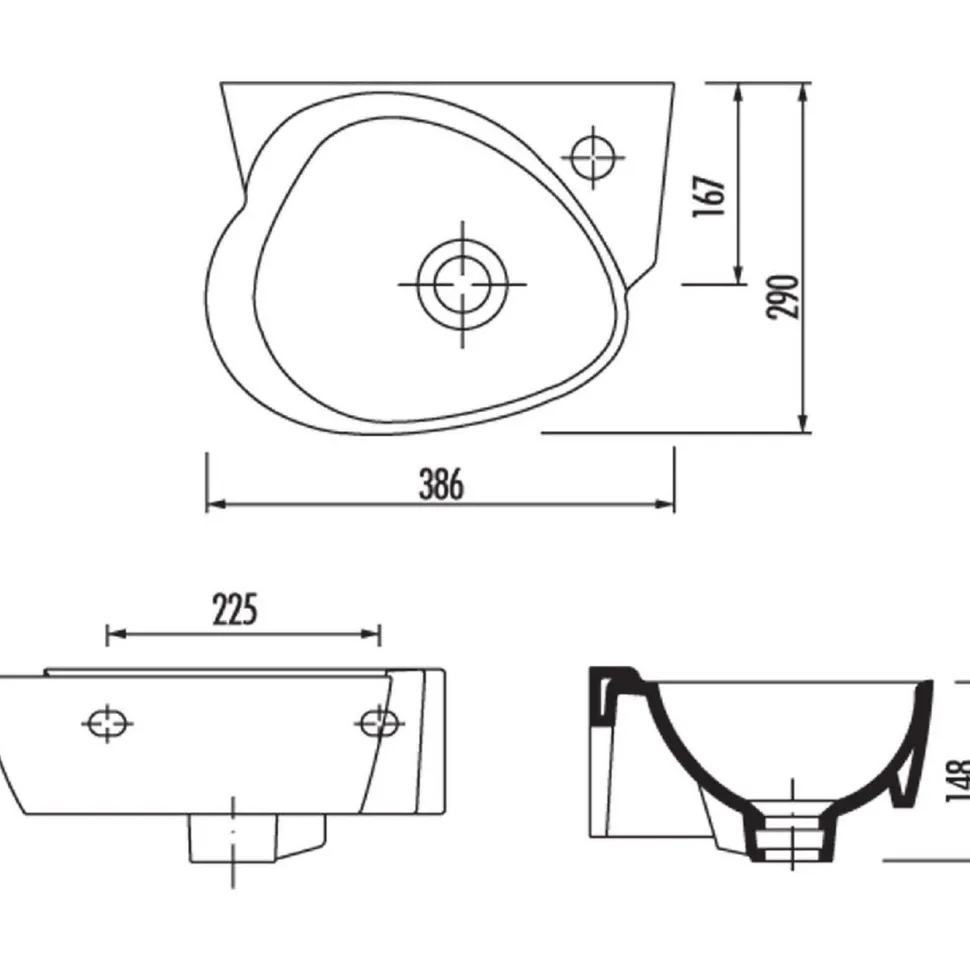 Pesuallas Interia Kid 39x29 cm, valkoinen