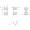 Pesuallas Kerasan Design Barrel 450x450mm mattamusta