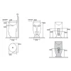 Pesuallas Kerasan Design Moloco 390x440mm valkoinen
