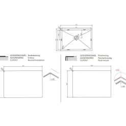 Pesuallas Lavabo Low PVD, 450x340mm, pop-up-pohjaventtiilillä, eri värejä