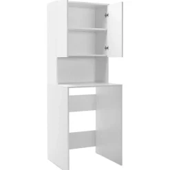 Pesukonekaappi Linento Furniture ADR-482-BB-1, leveys 65cm, korkeus 182 cm, valkoinen