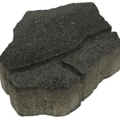 Pihakivi Rudus Luotokivi 336x246x80 mm profiloitu mustaharmaa