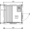 Pihasauna LP Garden Kuutio, 4.2m², pulpettikatto