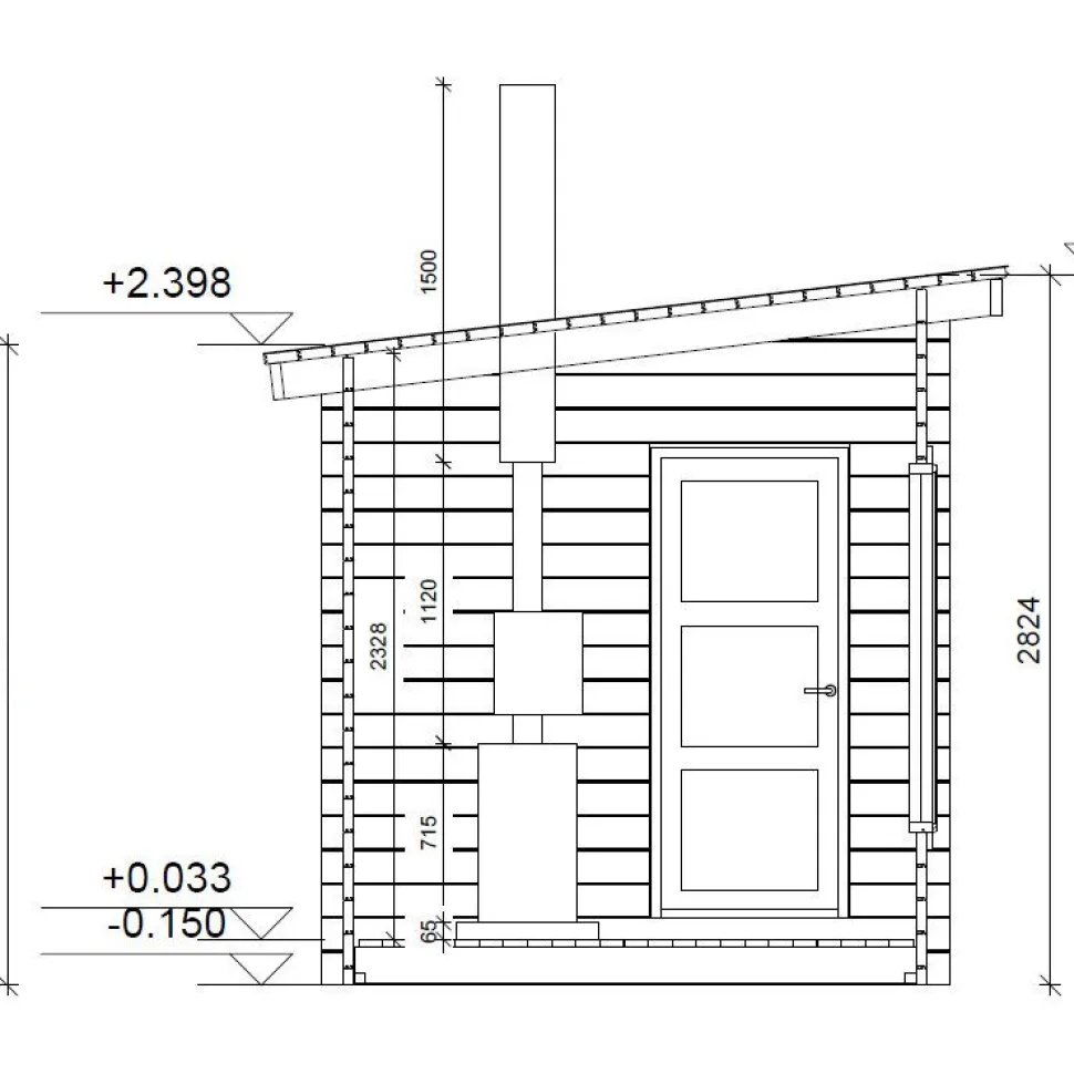 Pihasauna LP Garden Ylläs, 11.2m², pulpettikattoinen