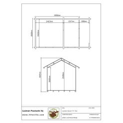 Pihasauna Luoman Lillevilla 7-5 Tiira 10,3 + 2,3 m²