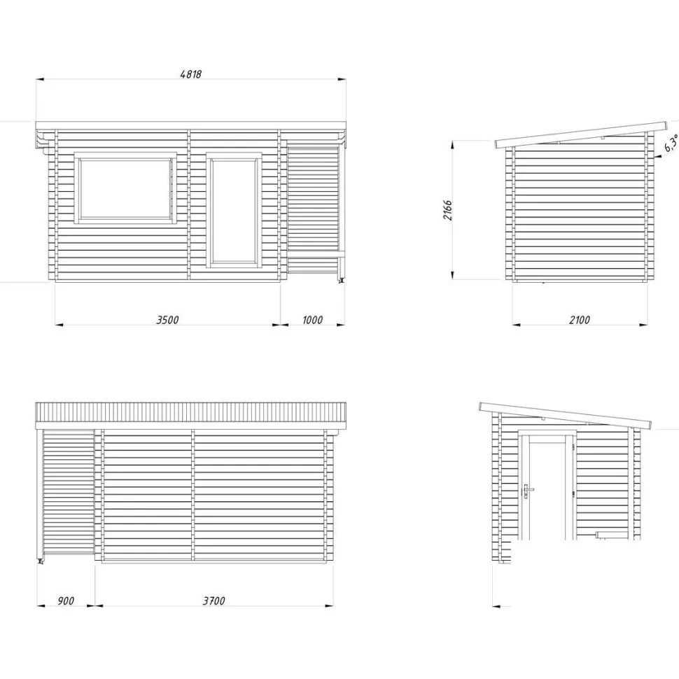 Pihasauna Palmako Sanna 6,8 m²