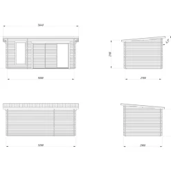 Pihasauna Palmako Sanna, sis.liukuovet 12,8 m²