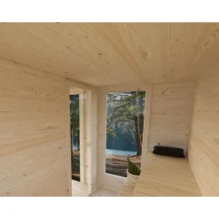 Pihasauna Palmako Sanna, sis. tuplalasilla liukuovet 12,8 m²