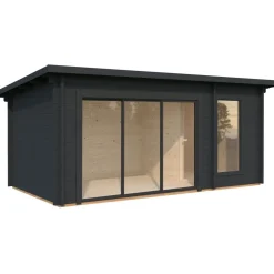 Pihasauna Palmako Sanna, sis. tuplalasilla liukuovet 12,8 m²