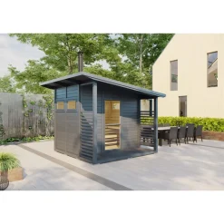 Pihasauna terassilla Jalotakka Luotsi, 2.4+4.9m², puuvalmis