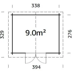 Pihavaja Palmako Valentine 9 m²
