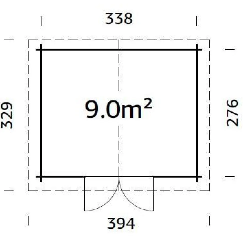 Pihavaja Palmako Valentine 9 m²