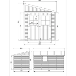 Pihavaja Timbela M339A-M341A, eri vaihtoehtoja