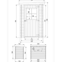 Pihavaja Timbela M306, 2.63m², eri vaihtoehtoja