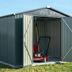 Pihavarasto Gop Cover-It, 4.5m², teräs, tummanharmaa