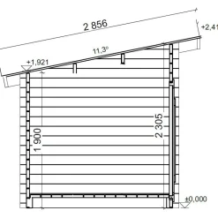 Pihavarasto/lato LP Garden P8, 8m², pulpettikatto