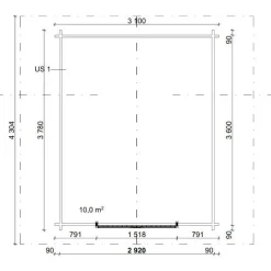 Pihavarasto/lato LP Garden R-M, 10m², rakomallinen