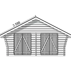Pihavarasto/lato LP Garden R-XXL, 25m², rakomallinen