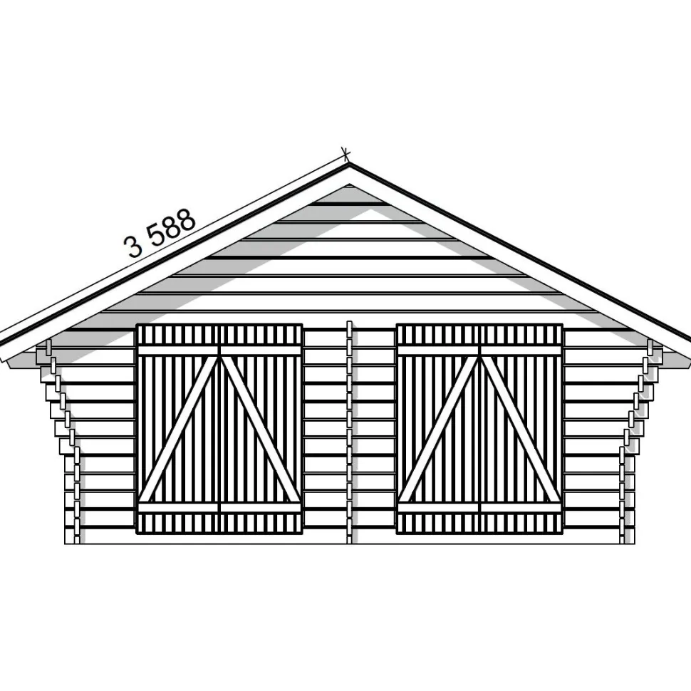 Pihavarasto/lato LP Garden R-XXL, 25m², rakomallinen
