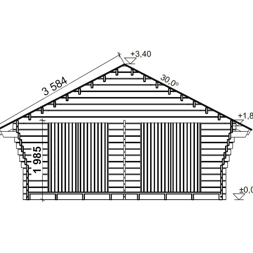 Pihavarasto/lato LP Garden R-XXL, 25m², rakomallinen