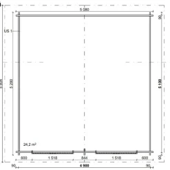 Pihavarasto/lato LP Garden R-XXL, 25m², rakomallinen