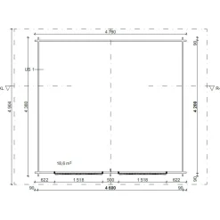 Pihavarasto/lato LP Garden R-XL, 20m², rakomallinen