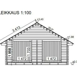 Pihavarasto/lato LP Garden  S-XXL, 25m², suoraseinäinen