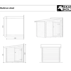 Pihavarasto Skan Holz 4 m²