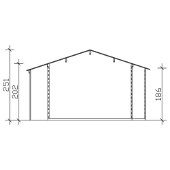 Pihavarasto Skan Holz Multi 45 8,4 + 1,7 + 0,9 m²