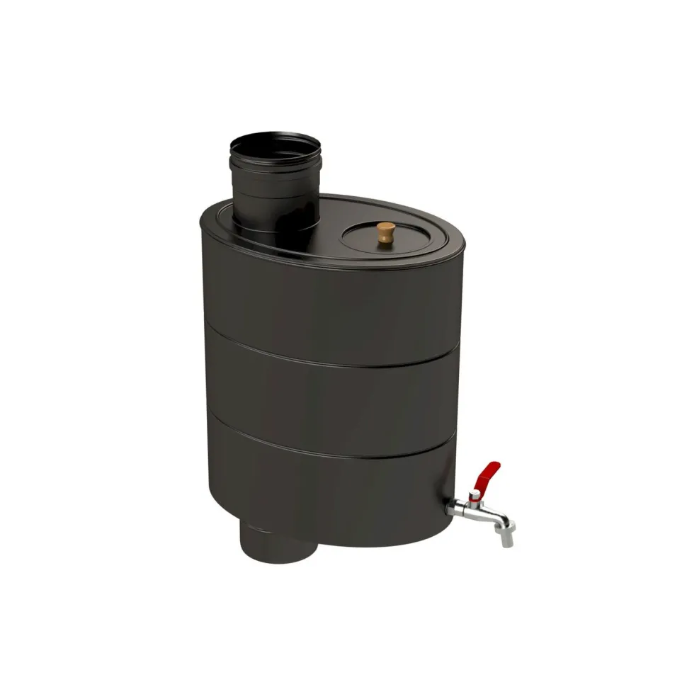 Piippuvesisäiliö Vilpra, ∅115mm, 24l, musta