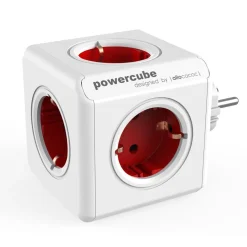 Pistorasia Allocacoc PowerCube Original 5-osainen punainen/valkoinen