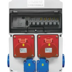Pistorasiakeskus Malmbergs Standard 2kpl 3X16A PR + 4kpl schuko 16A IP44