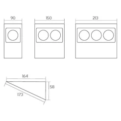Pistorasia Limente Mini-3 16 A 230 V IP20 213x164 mm 3-osainen RST