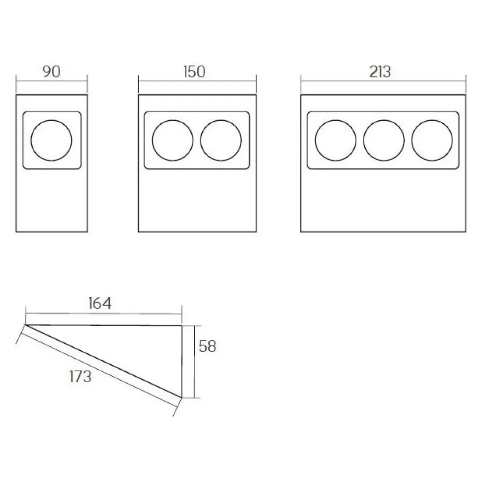 Pistorasia Limente Mini-2 16 A 230 V IP20 150x164 mm 2-osainen RST