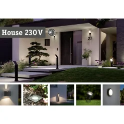 Pistorasiatolppa Paulmann Rio 2 pistorasiaa 70x70x230mm IP44 antrasiitti