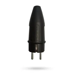 Pistotulppa Norwesco, 16A, 250V, IP44, maadoitettu, musta