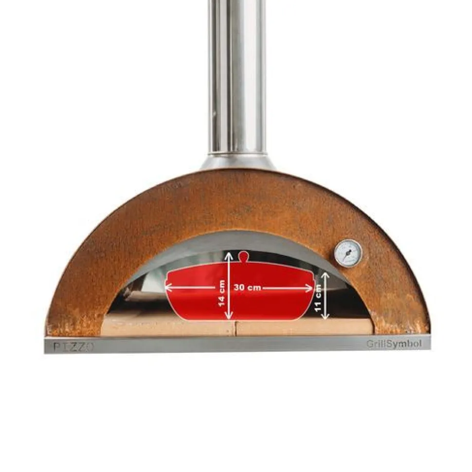 Pizzauuni GrillSymbol Pizzo Inox, 80x81x96cm