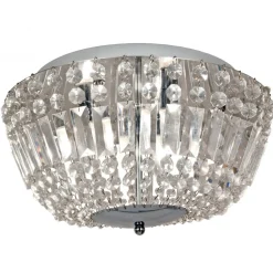 Plafondi Giovanna IP44 Ø 380x210 mm kromi/lasi