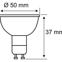 Polttimo Paulmann Standard 230V LED Reflector GU10 Flat 37mm, 3-Step-Dim, valkoinen, eri vaihtoehtoja