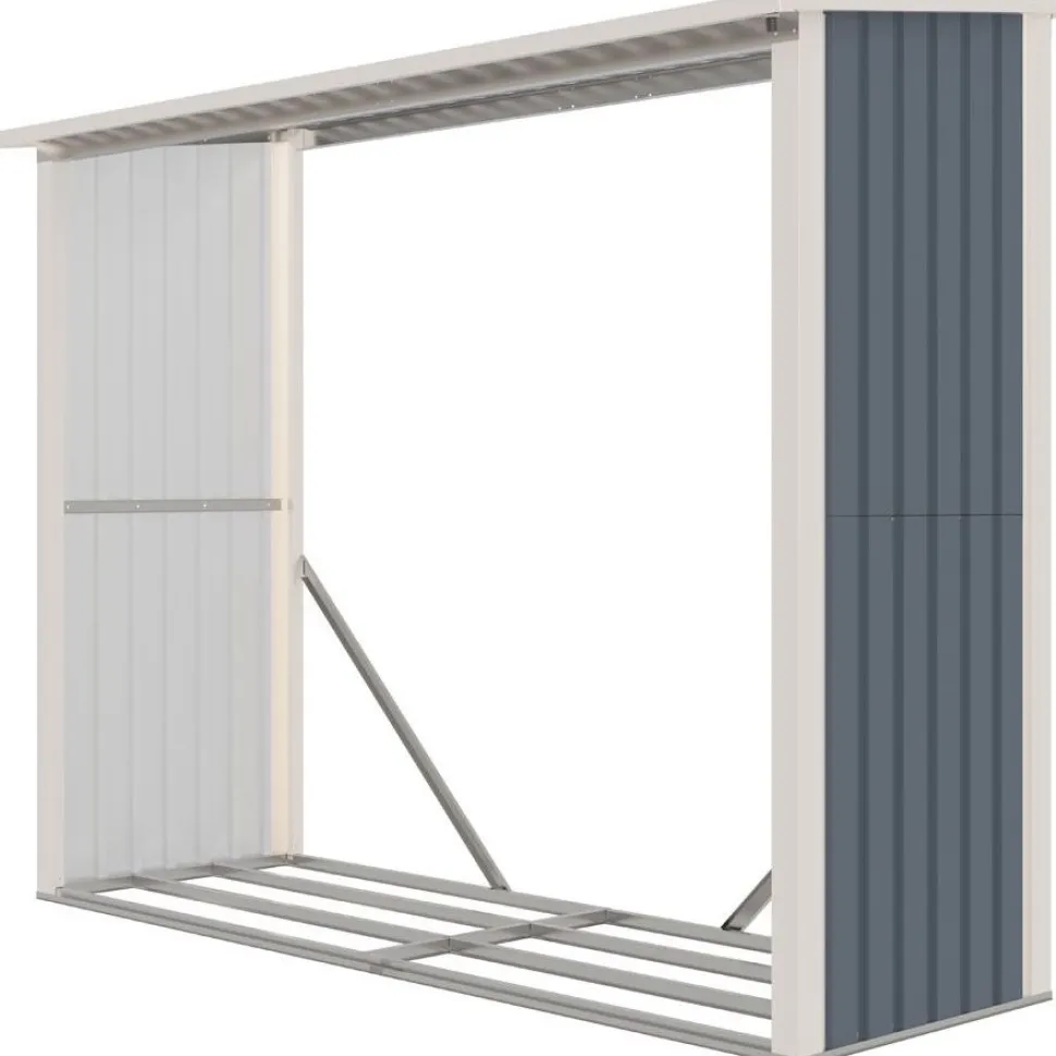 Polttopuukatos Fornorth 242x89x190cm, 2.15m²