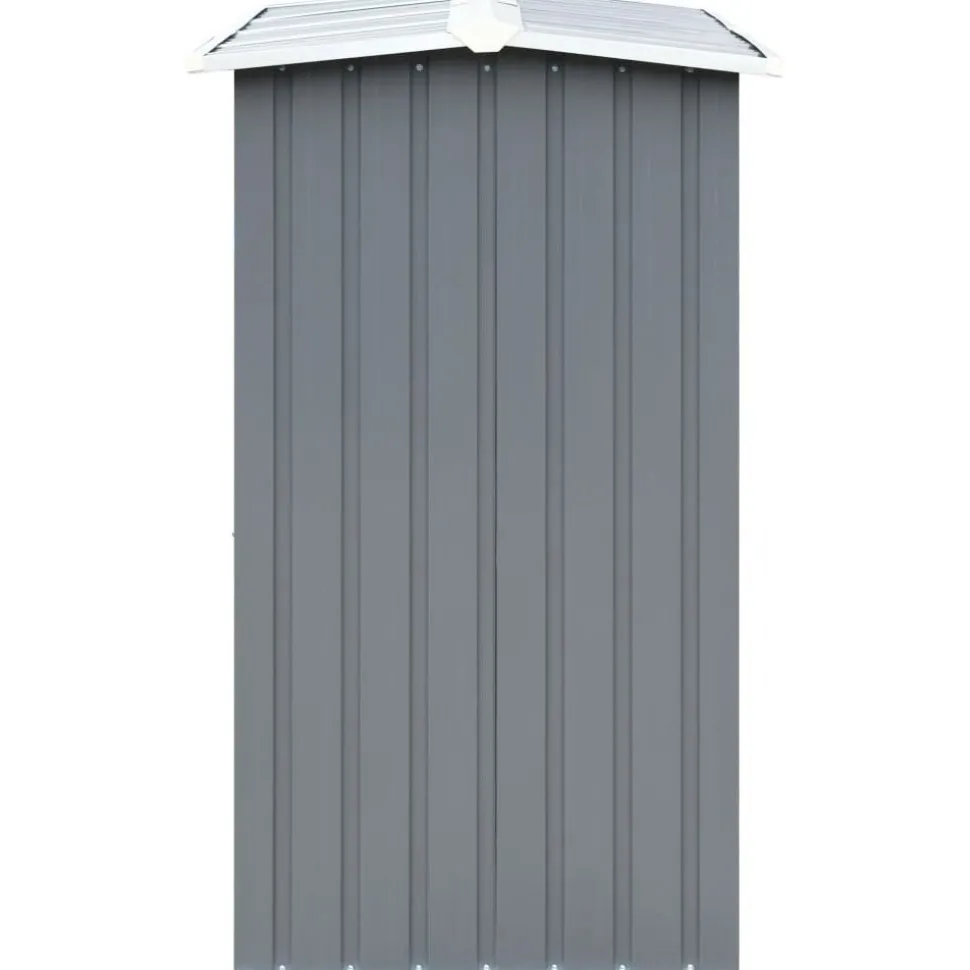 Polttopuukatos 330x92x153cm, galvanoitu teräs, harmaa