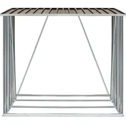 Polttopuukatos 163x83x154cm, galvanoitu teräs, ruskea